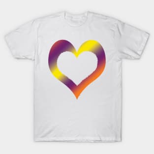 Heart Gradient with Heart Cutout T-Shirt